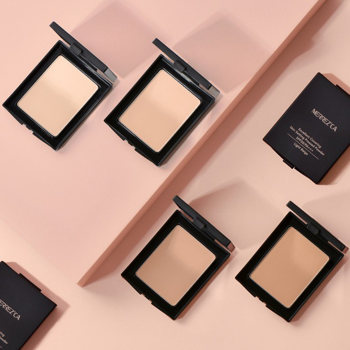 แป้งพัฟ Merrez'ca Excellent Covering Skin Setting Pressed Powder